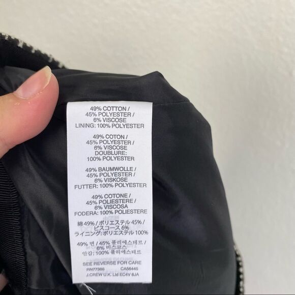 J Crew Textured Multi Print White and Black Skirt - Picture 7 of 8